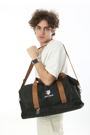 MNZ-UNISEX لون أسود مقبض طويل السفر والرياضة حقيبة مقاومة للمياه حجم الكابينة - Fao Polo