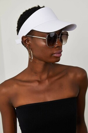 MNZ-Unisex UV Protection Visor Cap Visor Tennis Hat أبيض sxxxs4155557ss - şapkadan
