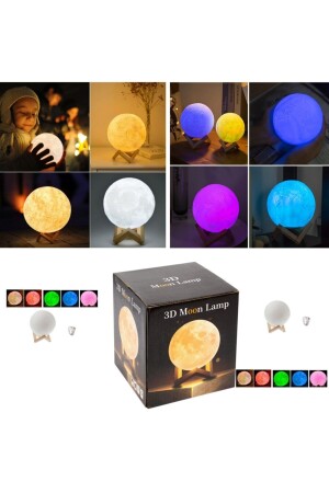 MNZ-USB وصل واللعب بدون بطارية التواصل 5 لون تغيير مصباح القمر 45 سم USTK04 - Techno phone