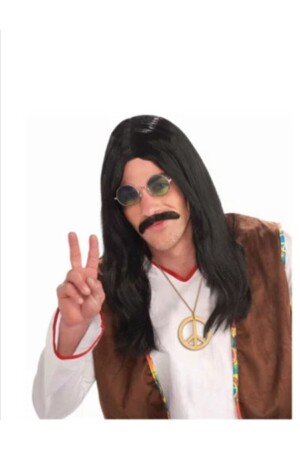MNZ-Uzun Barış Manço Wig و Mustache - Mga Shop