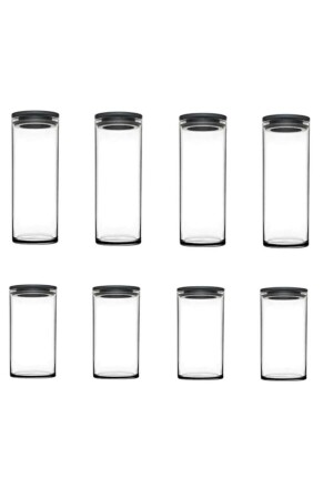 (MNZ-Vacuum Glass Jar) - حاوية تخزين الغذاء الزجاجية 8 لترات 2 أحجام رمادي pb43756 - Paşabahçe