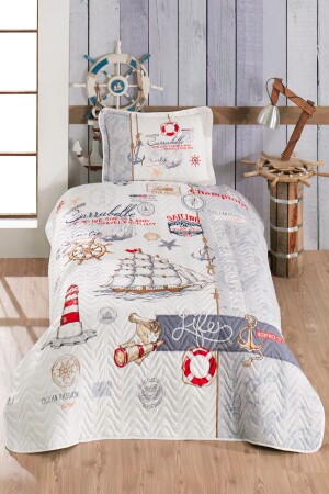 MNZ-Valetta Home 100% قطن غطاء السرير للشباب Sailife SAİLİFEV1 - Clasy