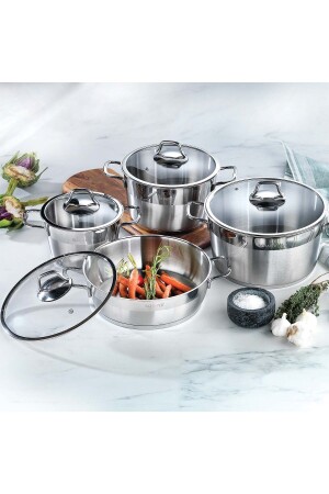 مجموعة من أدوات الطبخ من الصلب من MNZ-Vals 8 قطع-Inox - Schafer