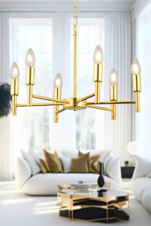 MNZ-Vaneo 6-piece Gold غرف الصغار الحديثة المطبخ غرفة المعيشة الشنادل 3327-06-GL - Apliqa