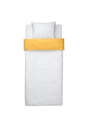 مجموعة من غطاءات القماش الواحدة من MNZ-Vankrets، أبيض أصفر، طفل، شاب، 105 079. 37mm - IKEA