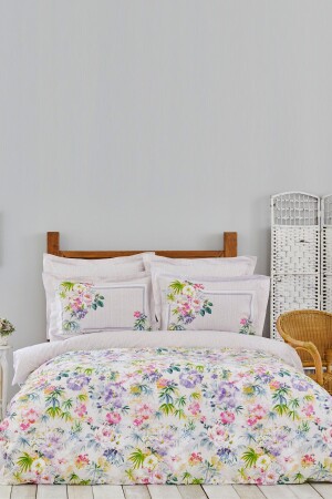 MNZ-Vanty Purple Double 100% Cotton Duvet Cover Set 200 18. 01. 0637 - Karaca Home