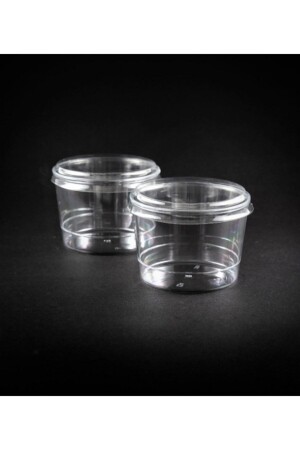 كأس حلوى من البلاستيك من طراز MNZ-Veliday 250cc Bodega 30 قطعة مع حاويات - Genel Markalar