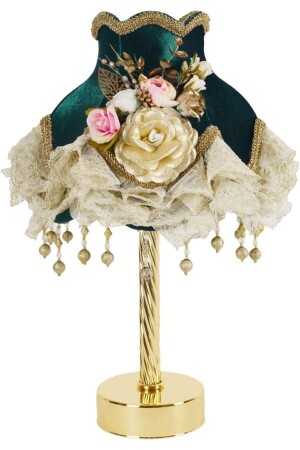 MNZ-Velvet مغطاة باليد النموذج الكلاسيكي لمبعة ظل الزمرد العصري - Dekovien