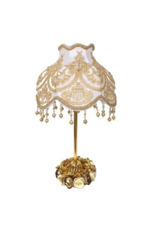 MNZ-Velvet مغطاة بالزهور مزينة من الأقمشة الذهبية الفرنسية للكشافة المضيئة PRA-7118452-5439 - Dekovien