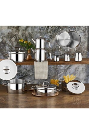 MNZ-Vento 20 PRC مجموعة أدوات الطبخ الصلبية ARYILDIZ VENTO 20 PRC مجموعة أدوات الطبخ الصلبية - Aryıldız