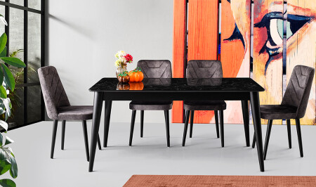 مجموعة طاولة تناول الطعام الموسعة من MNZ-Venturo - Cadde Yıldız