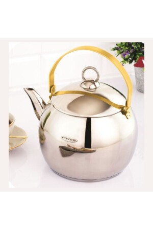 MNZ-Venus فولاذ المقاوم للصدأ وعاء الأعشاب - وعاء الأعشاب الشاي حجم صغير 1-2 لتر (الفضة) - Evren