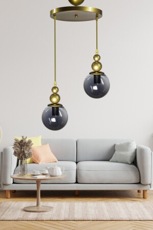 MNZ-Venus 2-piece pendant lamp شمعة نموذج خاص - شمعة حديثة - غرفة المعيشة - القاعة - غرفة النوم VN2 - VEDA AVİZE