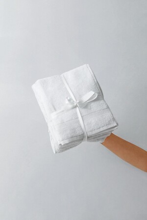 MNZ-Vera Touch - 4 أسماء. 40x75 سم 100% قطن نقي، نوعية من الماسحات المحددة يدويا - BOOVI