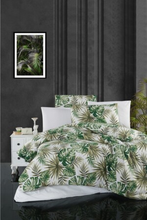 MNZ-Verde غطاء غطاء مزدوج مجموعة رينفورس القطن الأخضر 200x220. M000101 - Mulberry