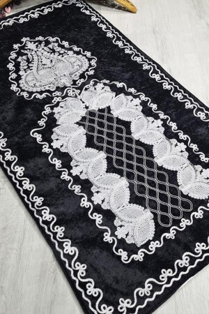 MNZ-Verna Süzene مطرز الخشية صلاة السجادة الأسود - Çeyiz Diyarı