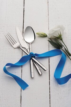 MNZ-Verona 24 قطعة من الصلب الأطباق العشاء الفوك ملعقة السكين مجموعة M40072017-70228 - Hisar