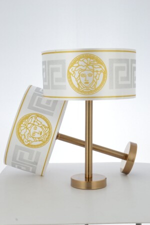 MNZ-Versace البرونز أبيض 2 شمعة برونز - AbajurAksesuar