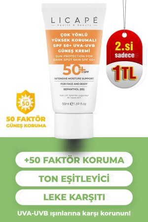 MNZ-Versatile High Protection SPF +50 عامل Uva - UVb واقي الشمس - Licape