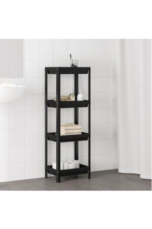 MNZ-Vesken 3-قسم حمام وحدة رف المطبخ 36x23x100 سم veskenblack3-قسم طبقة - IKEA