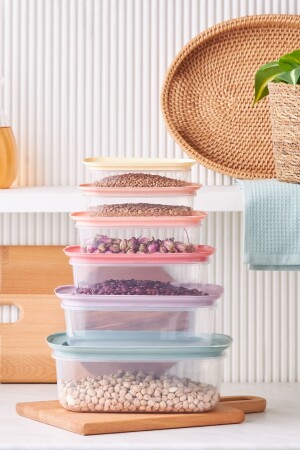 (MNZ-Vicks Light) حاوية تخزين 6 قطع 153. 03. 06. 1286-1 - Karaca