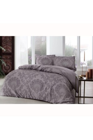 MNZ-Violet Plum Cotton Sateen Duvet Cover Set 8682475070966 - Taç