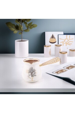 MNZ-Violet ذهبية البورتسلين وعاء قهوة مع معقب البلور - Vadi