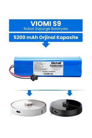 بطارية MNZ-Viomi S9 (قدرة أصلية) 5. 200mah بطارية روبوت ذكي تنظيف الفراغ البطارية استبدال 4611 - ELECTROLL