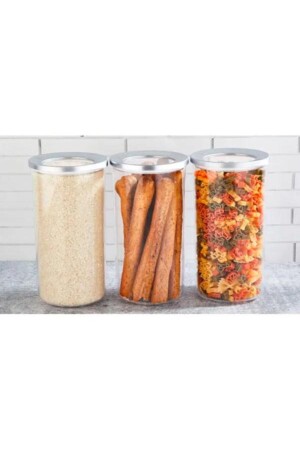 MNZ-Vip Ahmet Round مخزن التخزين الفاخرة الحاوية كروم الغطاء 12 قطع 1250 مل دوري - Vip Ahmet