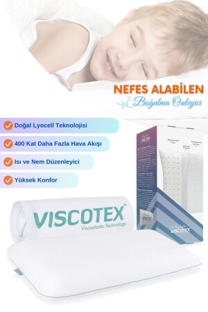 وسادة مضادة للخنق للأطفال من MNZ-Visco Cairfull - 66x33x6cm - أبيض - Viscotex