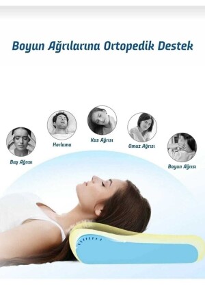 MNZ-Visco وسادة دعم وسادة العظام وسادة عنق وسادة عنق الرحم وسادة إصابة الرقبة - AYHOME