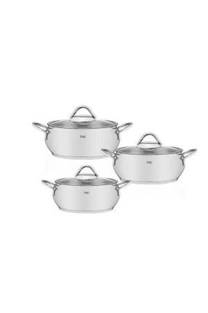MNZ-Vitali 6 قطعة أدوات الطبخ الصلبة مجموعة لون الفضة 2019ST000324 - Taç