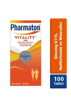 MNZ-Vitality 100 قرصات - جينسينغ G115 - الفيتامينات والمعادن - Pharmaton