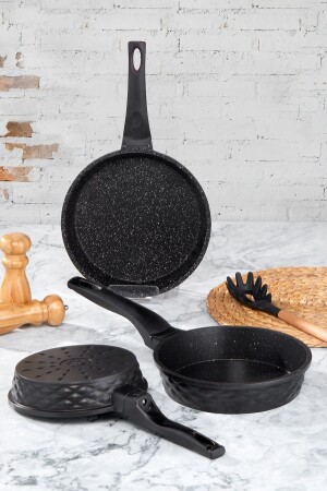 MNZ-Viva الغناء 3 قطع الخزينة مجموعة الأسود - Taç