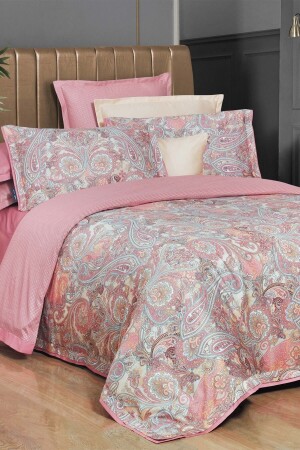 MNZ-Volga Salmon مضاعفة 300 Tc 100% قطن ساتن غطاء غطاء مجموعة TYCVGHGG9N168734306124366 - Sarev