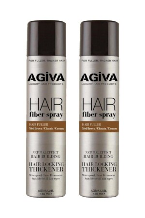 MNZ-Volumizing Hair Fiber Spray Brown 150ml x2 8698703026602 - Agiva