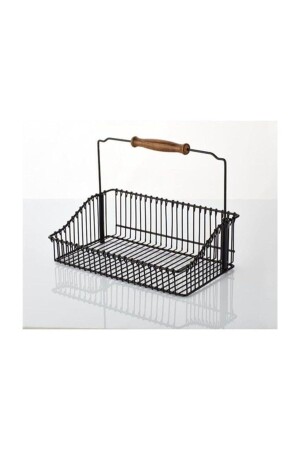 MNZ-Vp-168 سلة حديد مقبض 20*30 سم سوداء MDH88 - Vip Ahmet