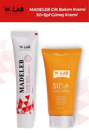 كريم مديلب من مختبر MNZ-W + كريم واقي شمسي من مختبر W - W-Lab Kozmetik