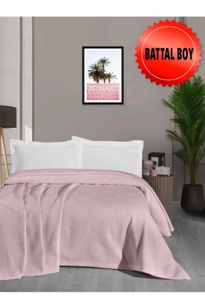 غطاء بيك بنمط من MNZ-Waflle 100% قطن غزينة الحزام الناعمة الحجم 240 × 260 PK9759 - Mulberry