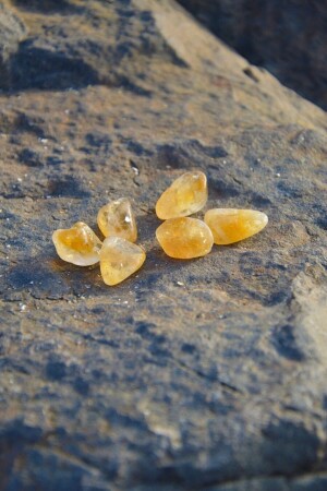 MNZ-Wallet Holder سيترين (حجر المال) طبل حجر طبيعي (1 قطعة) - Düşler