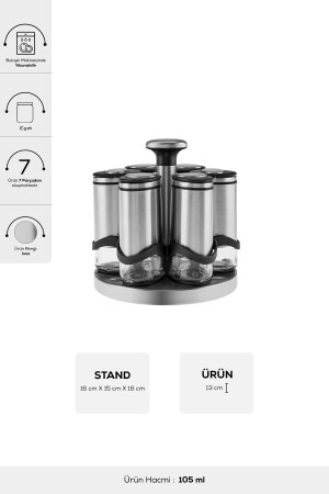 مجموعة من العطور الدائرة من MNZ-Walter Inox مع 6 مقاعد 153. 03. 08. 5008 - Karaca