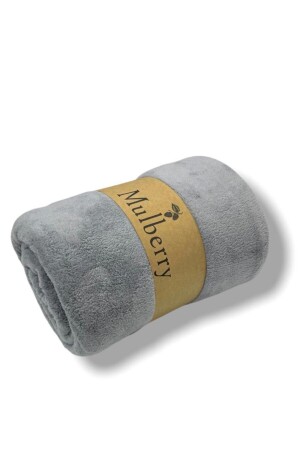 غطاء MNZ-Wellsoft، غطاء التلفزيون، بلوش، غطاء الفول، مزدوج 220*230-الرمادي W1121 - Mulberry
