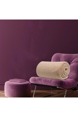 MNZ-Wellsoft تلفزيونية غطاء بلوش غطاء مزدوج 220*230 حليب القهوة ws2 - Mulberry