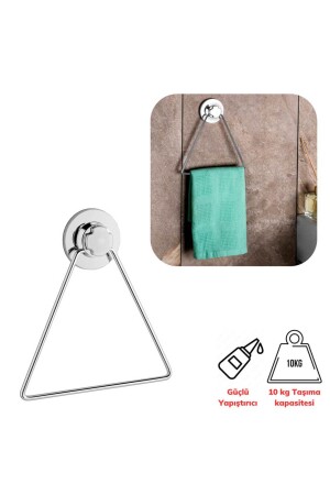 MNZ-Wenken بدون مسرورة الوقوف القوي جداً التماسك الفاخرة Chrome Triangle Towel Rack 4482 - Piev