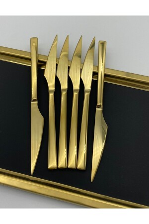 MNZ-Wessenburg برلين التيتانيوم الذهب 6 قطع حلوى (كيك) سكين CMDSBATB02 - BRONDOFF