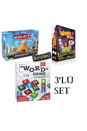 MNZ-Wet 3 Super Set لعبة تجارة العقارات Molicity + Word Game + Taboo Xl Edition. - Bundera