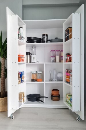 MNZ-White 2 Doors المكتب متعدد الأغراض المخبأ 2 أبواب - Avmpark