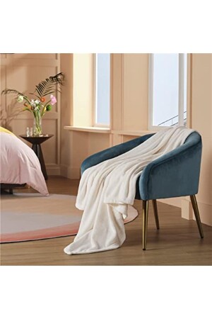 MNZ-White 220x230 غطاء مزدوج بالشعر في غرفة المعيشة غطاء معيشة تلفزيون غطاء النوم غطاء الأريكة رمي NT0 - NT Handmade