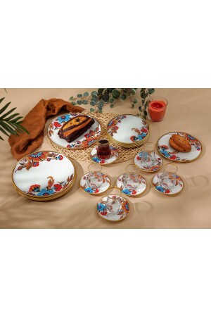 نمط زهرة من نوع MNZ-White 24 Pieces بدون مسدس - GÜRCÜGLASS