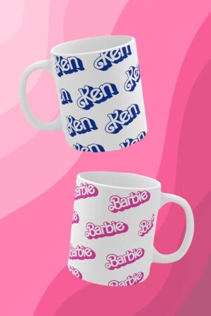 (MNZ-White Barbie & Ken Cup) (أفبوتیک12363 - Ef Butik